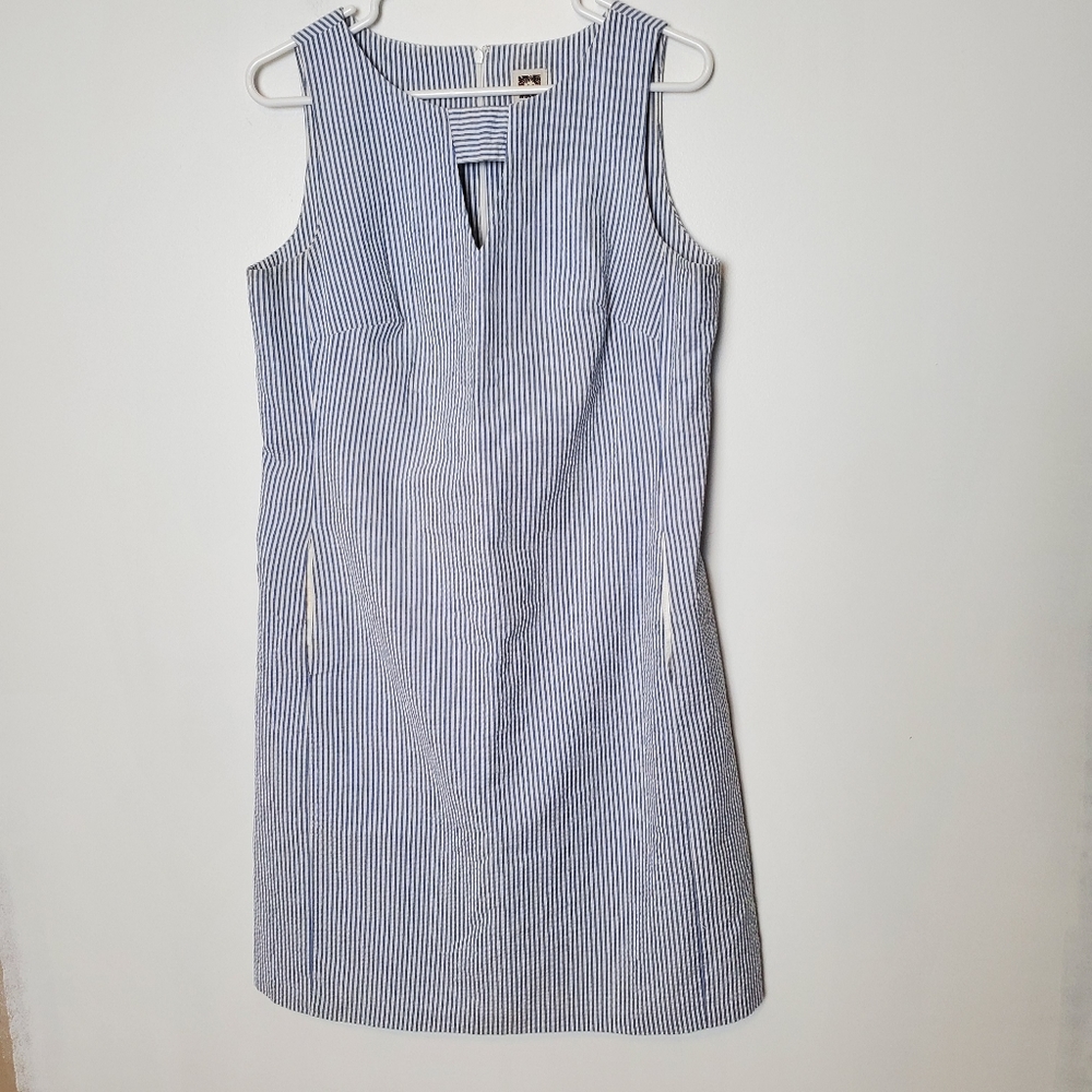 Anne Klein Blue and White Striped Dress